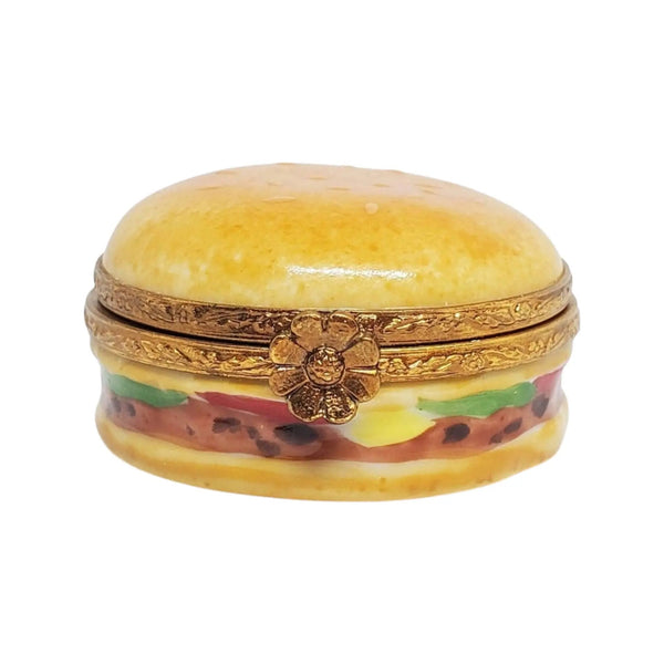 Hamburger Porcelain Limoges Food French Trinket Box