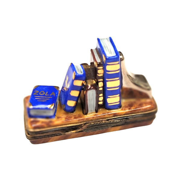 Hand Painted Books Limoges Box Porcelain Limoges books home French Trinket Box