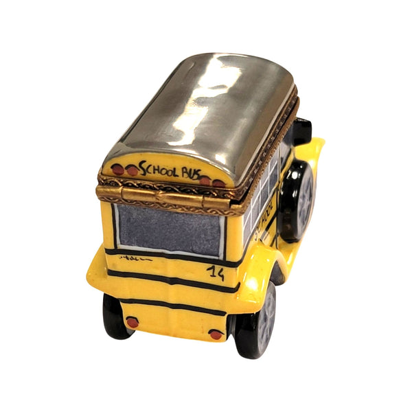 Handcrafted Limoges School Bus Box Porcelain Limoges French Trinket Box