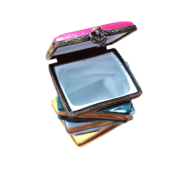 Handcrafted Limoges Stack of Books Porcelain Limoges French Trinket Box