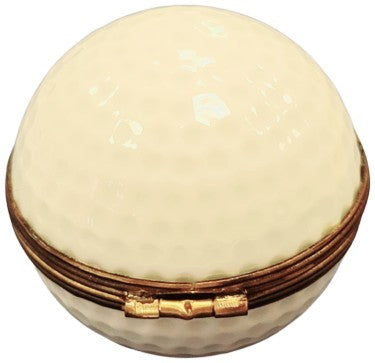 Handmade Limoges Golf Ball Box Porcelain Limoges sports French Trinket Box