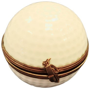 Handmade Limoges Golf Ball Box Porcelain Limoges sports French Trinket Box