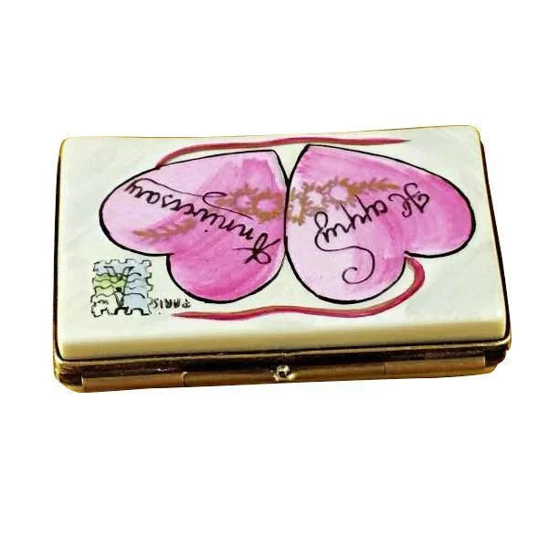 Happy Anniversary Porcelain Limoges anniversary wedding French Trinket Box