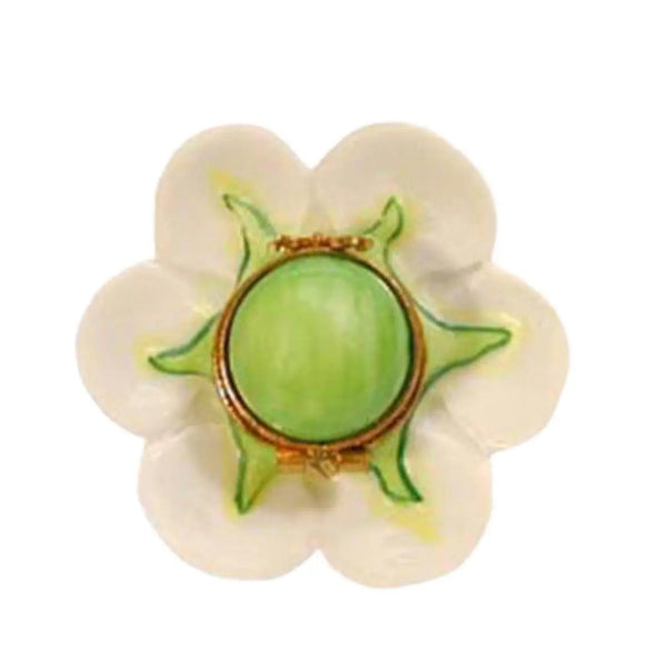 'He Loves Me' Daisy Garden Porcelain Limoges Flowers Garden French Trinket Box