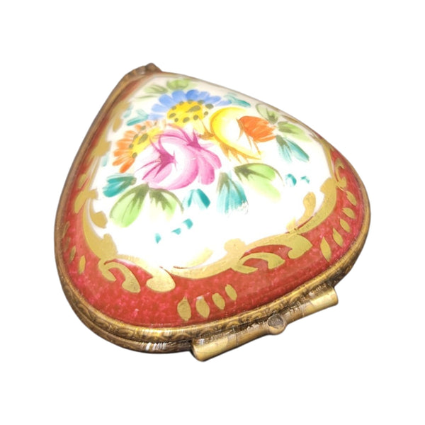 Heart Shaped Floral Elegance Porcelain Limoges hearts LIMOGES BOXES French Trinket Box
