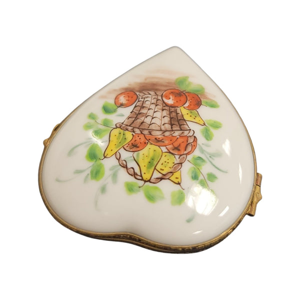 Heart Shaped Fruit Basket Porcelain Limoges Fruit Basket Heart French Trinket Box