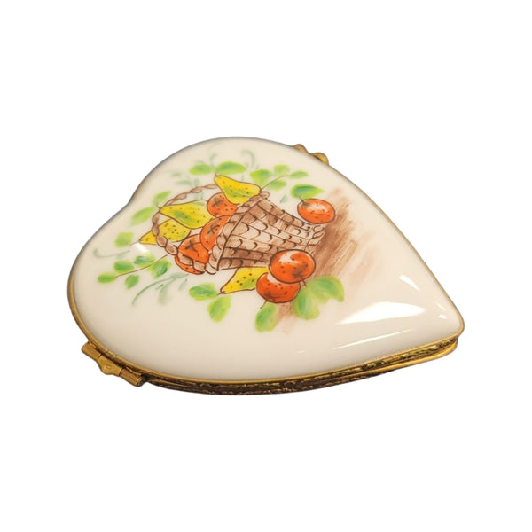 Heart Shaped Fruit Basket Porcelain Limoges Fruit Basket Heart French Trinket Box