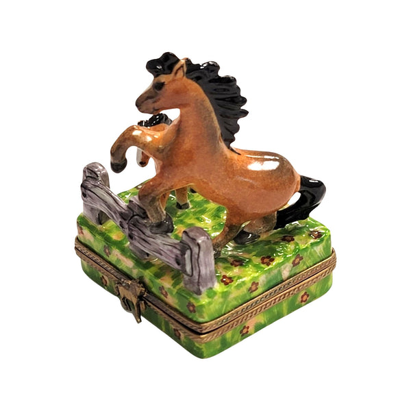 Horses in Meadow Limoges Box Porcelain Limoges farm LIMOGES BOXES French Trinket Box