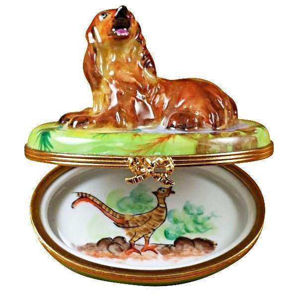 Irish Setter limoges box Porcelain Limoges French Trinket Box