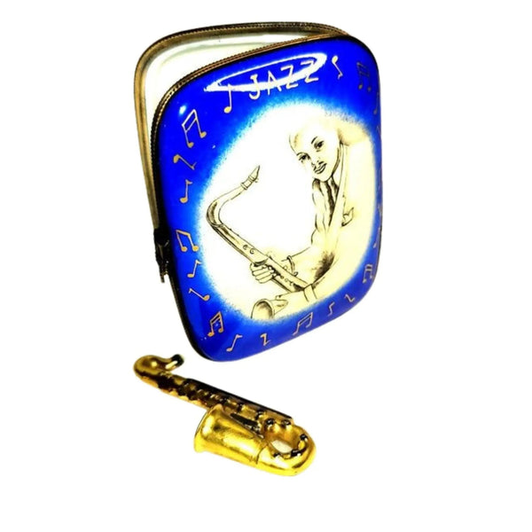 Jazz Saxophone Porcelain Treasure Porcelain Limoges Music LIMOGES BOXES French Trinket Box