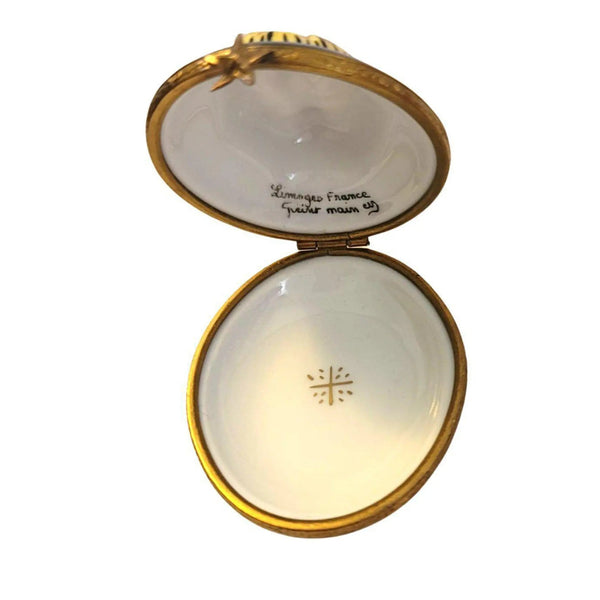 Jesus in Straw Limoges Box Porcelain Limoges religious spiritual nativity Limoges Boxes French Trinket Box