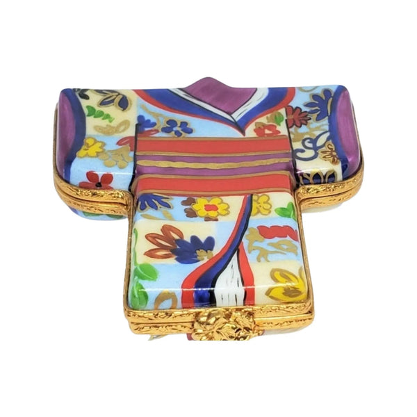 Kimono Porcelain Limoges Travel Fashion French Trinket Box