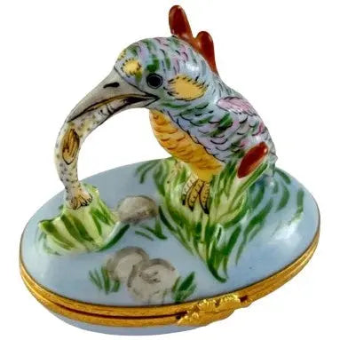 King Fisher Porcelain Limoges bird birds French Trinket Box