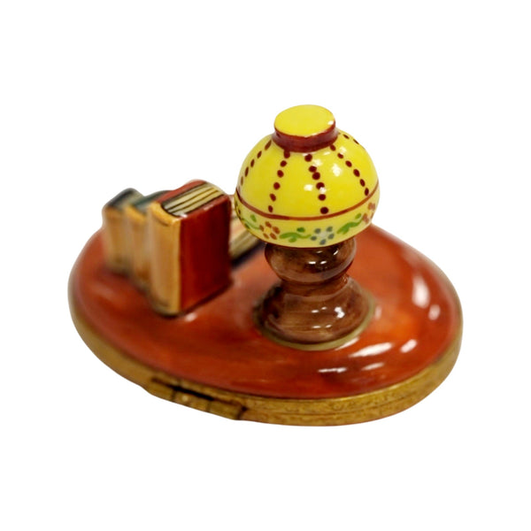 Elegant Lamp and Book Porcelain Box Porcelain Limoges fashion home French Trinket Box