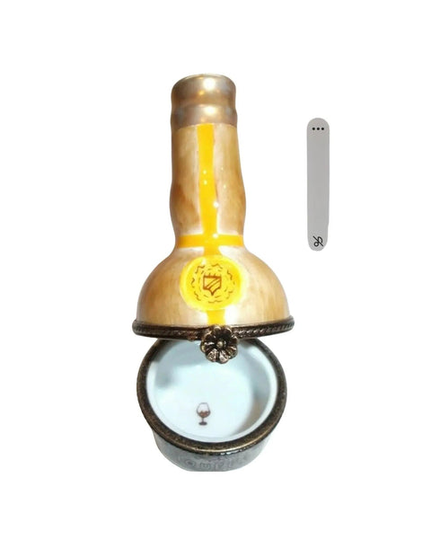 Large Liquor Bottle Porcelain Limoges wine spirit men Limoges Box French Trinket Box