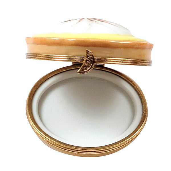 Lemon Pie Porcelain Limoges Dessert French Trinket Box