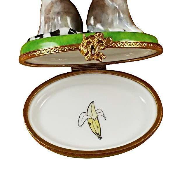 Lemur Monkey Porcelain Limoges wild animals travel French Trinket Box