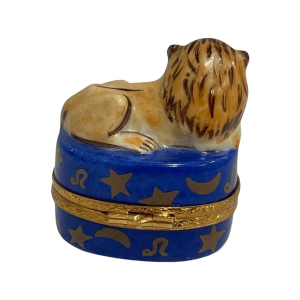 Leo Zodiac Artoria Porcelain Limoges birthday leo zodiac myth French Trinket Box