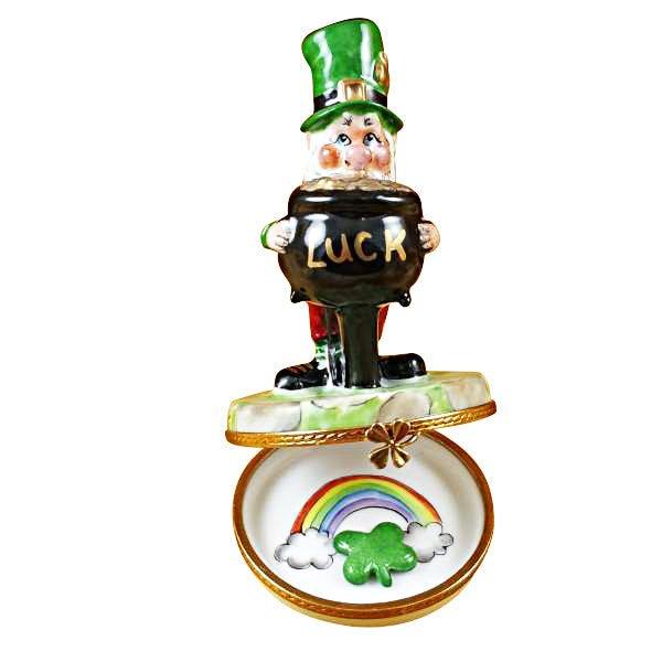 Leprechaun Irish Porcelain Limoges special occasions travel French Trinket Box