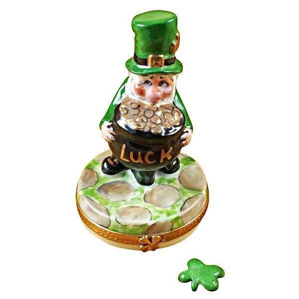 Leprechaun Irish Porcelain Limoges special occasions travel French Trinket Box