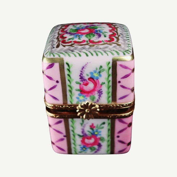 Lg Rect w 4 Perfume Porcelain Limoges Perfume French Trinket Box