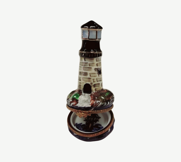 Lighthouse Charm Limoges Box Porcelain Limoges beach travel French Trinket Box