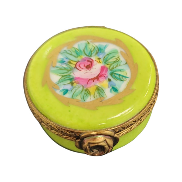 Lime Floral Limoges Box Porcelain Limoges LIMOGES BOXES traditional French Trinket Box