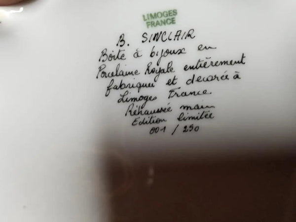 Limited Edition Lovers Jewelry Box Porcelain Limoges Jewelry Limoges Box Love Valentine French Trinket Box