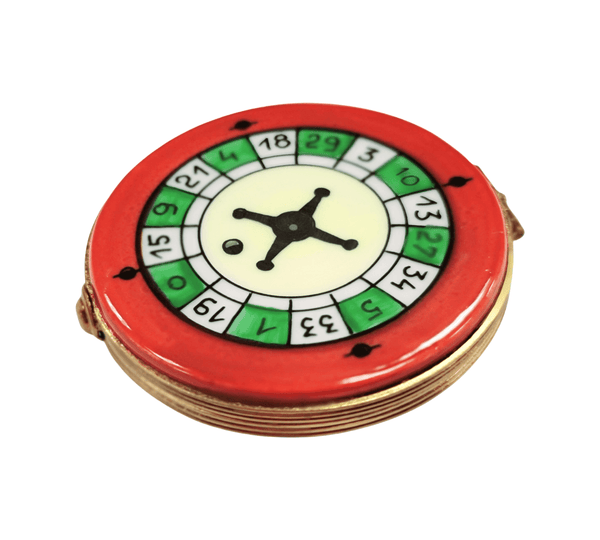 Limoges Roulette Wheel Box Porcelain Limoges games French Trinket Box