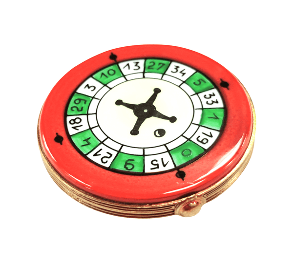 Limoges Roulette Wheel Box Porcelain Limoges games French Trinket Box