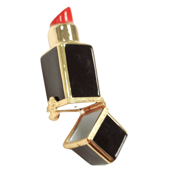 Lipstick Red Limoges Box Porcelain Limoges fashion limoges boxes French Trinket Box