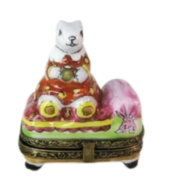 Little Mouse Porcelain Limoges mice rabbit limoges boxes French Trinket Box