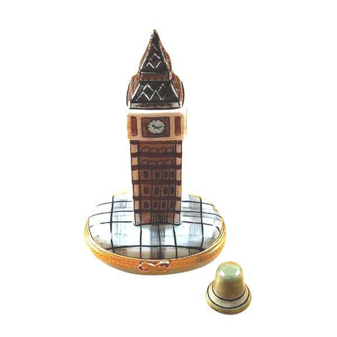 London Big Ben with Removable Bell Porcelain Limoges travel world monuments French Trinket Box