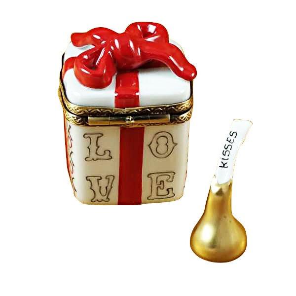 Love Gift w Xo-Xo And Removable Kiss Porcelain Limoges love special Rochard Limoges Box valentine French Trinket Box