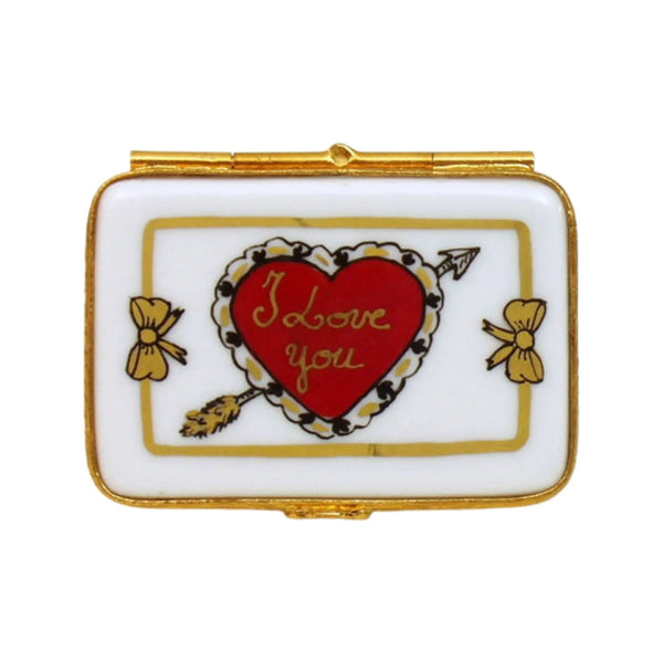 Love Letter Porcelain Limoges valentines day love French Trinket Box