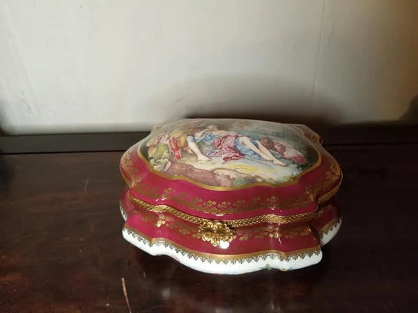 Lovers Porcelain Jewelry Box Porcelain Limoges Jewelry Limoges Box Love Valentine French Trinket Box