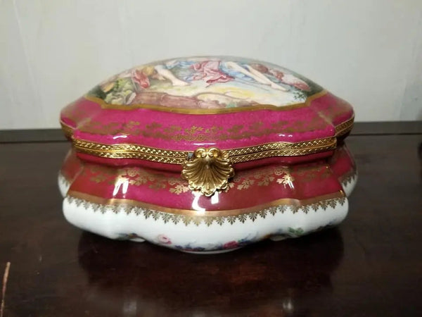 Lovers Porcelain Jewelry Box Porcelain Limoges Jewelry Limoges Box Love Valentine French Trinket Box