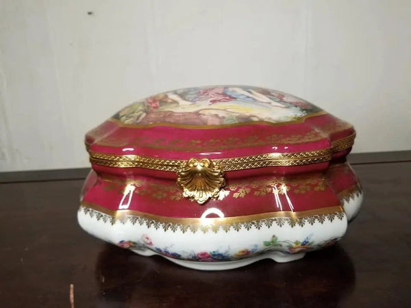 Lovers Porcelain Jewelry Box Porcelain Limoges Jewelry Limoges Box Love Valentine French Trinket Box