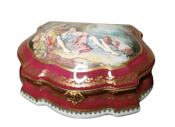 Lovers Porcelain Jewelry Box Porcelain Limoges Jewelry Limoges Box Love Valentine French Trinket Box