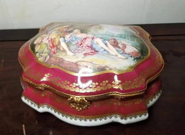 Lovers Porcelain Jewelry Box Porcelain Limoges Jewelry Limoges Box Love Valentine French Trinket Box