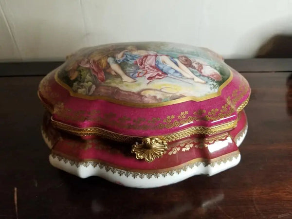 Lovers Porcelain Jewelry Box Porcelain Limoges Jewelry Limoges Box Love Valentine French Trinket Box
