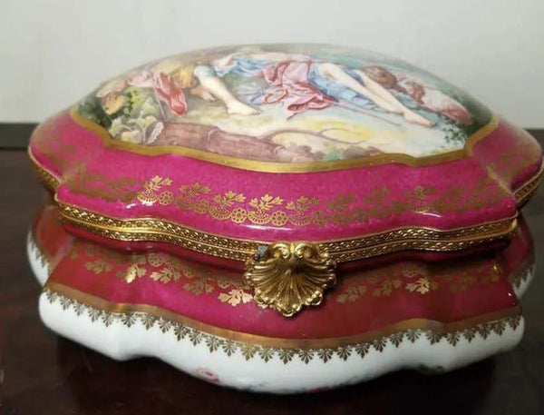 Lovers Porcelain Jewelry Box Porcelain Limoges Jewelry Limoges Box Love Valentine French Trinket Box