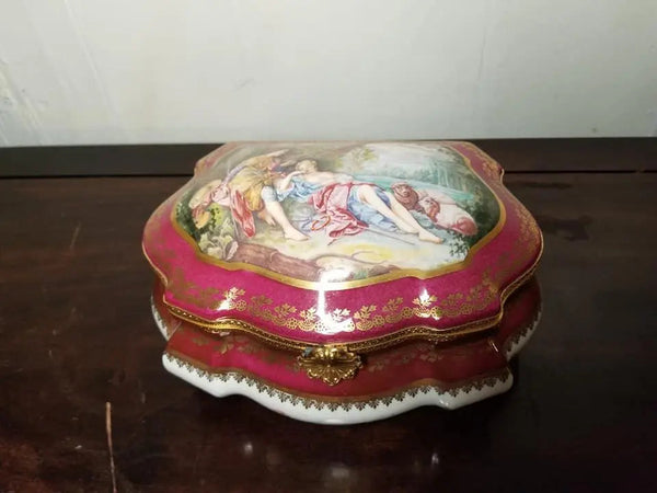 Lovers Porcelain Jewelry Box Porcelain Limoges Jewelry Limoges Box Love Valentine French Trinket Box