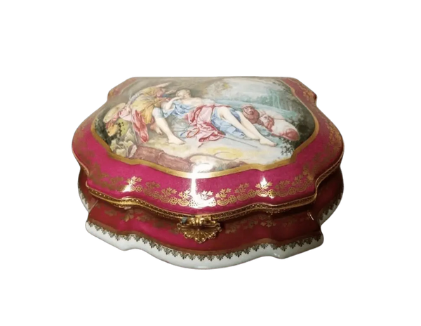 Lovers Porcelain Jewelry Box Porcelain Limoges Jewelry Limoges Box Love Valentine French Trinket Box