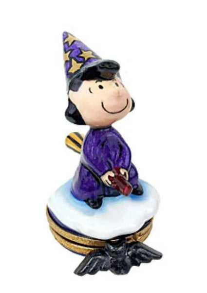 Lucy Witch Artoria Porcelain Limoges halloween witch French Trinket Box
