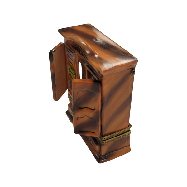 Luxurious Hand-Painted Armoire Box Porcelain Limoges furniture French Trinket Box