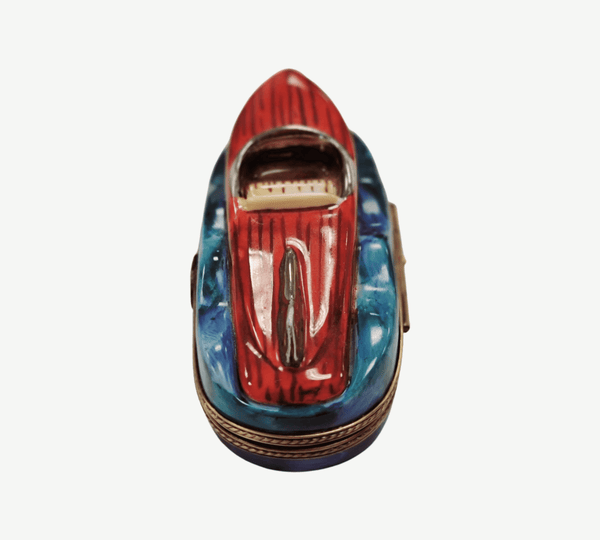 Luxury Speed Boat Limoges Box Porcelain Limoges vehicle French Trinket Box