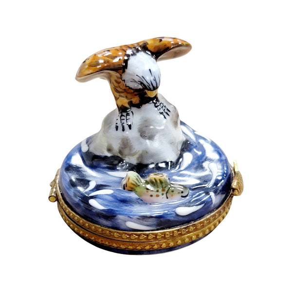 Majestic Bald Eagle Trinket Box Porcelain Limoges bird limoges boxes French Trinket Box