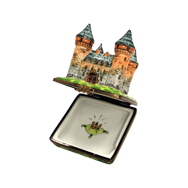 Majestic Fortified Castle Box Porcelain Limoges monuments travel French Trinket Box