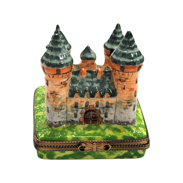Majestic Fortified Castle Box Porcelain Limoges monuments travel French Trinket Box